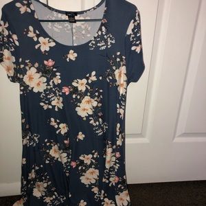 Floral blue dress